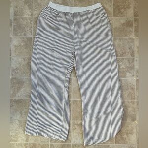 Sincerely Jules Taupe and White Striped Pants